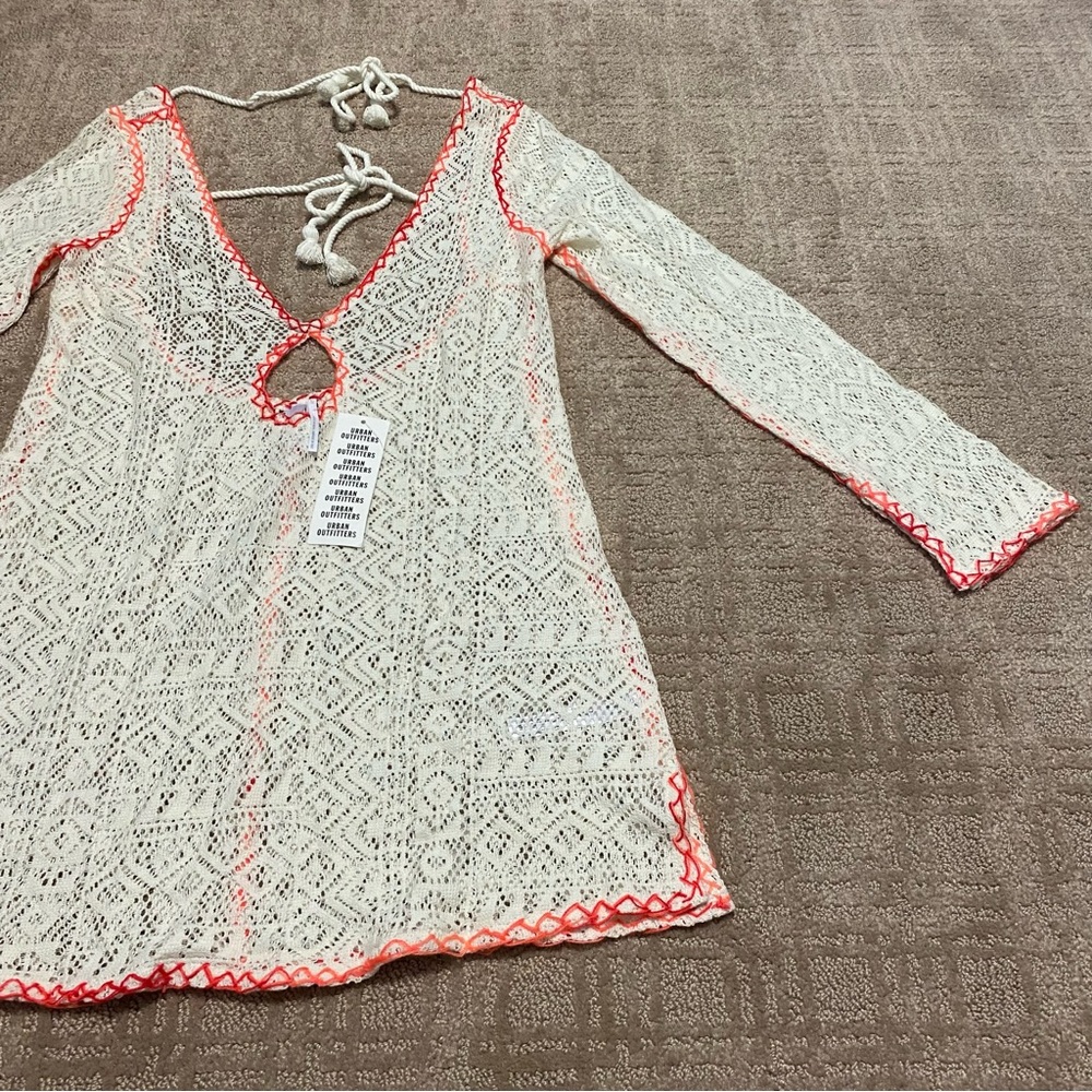 NWT {Out From Under | UO} Sea Glass Sheer Mini Dress/Beach Cover Up ~ Size XS - Picture 7 of 16